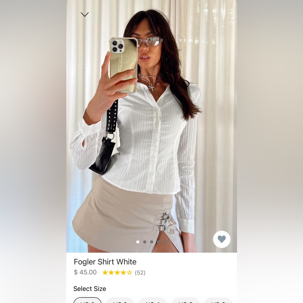Princess Polly Fogler White Button Up